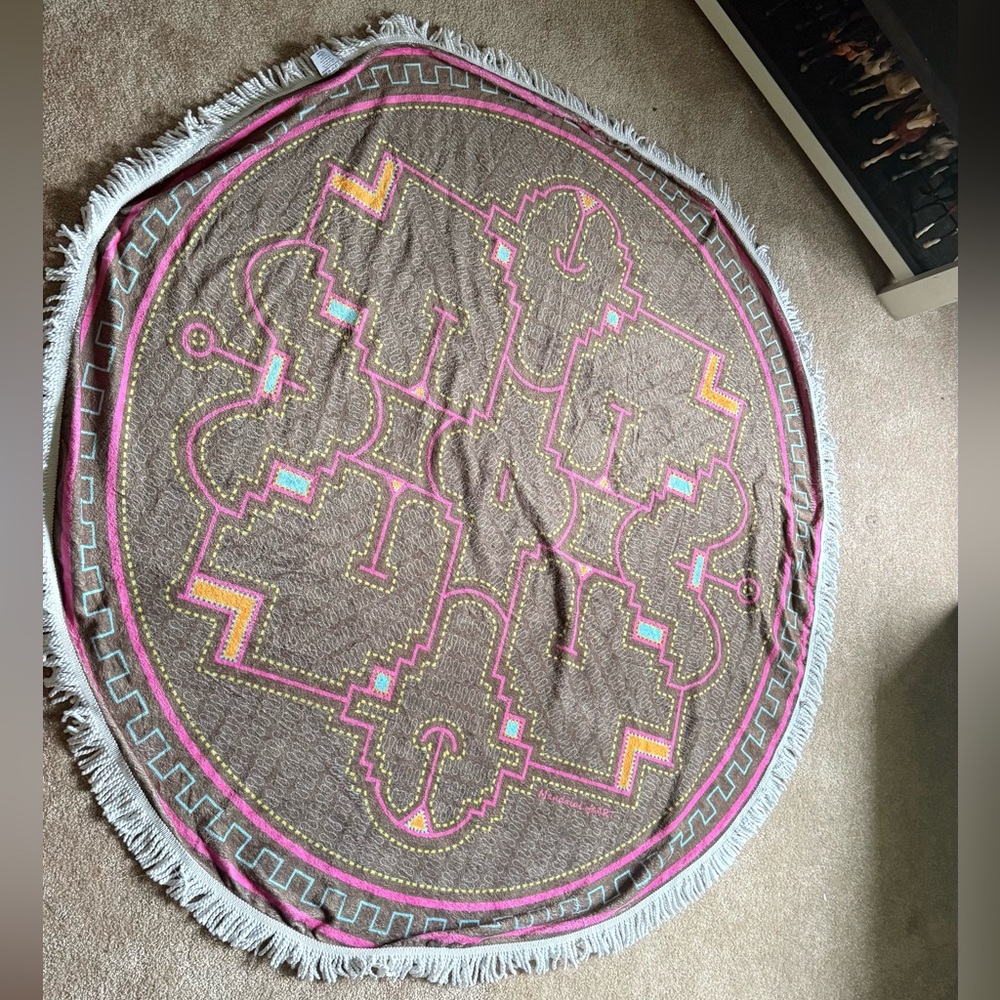 Huge 62” round ayahuasca meditation rug